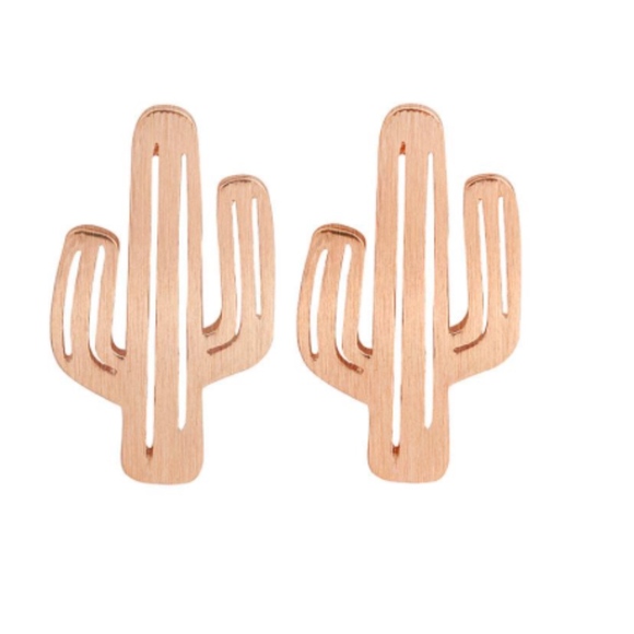 Cactus Jewelry - 2 pairs for $18 Rose Gold Cactus Stud Earring